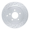 621-54090L Drilled Brake Rotor [Silver], 2007-2010 Ford/Lincoln/Mercury/Mazda, Position: Rear Left - image 1
