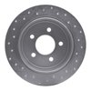 621-54142R Drilled Brake Rotor [Silver], 1995-2002 Ford/Lincoln/Mercury/Mazda, Position: Rear Right - image 2