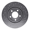 621-54144R Drilled Brake Rotor [Silver], 1995-2002 Ford/Lincoln/Mercury/Mazda, Position: Front Right - image 1