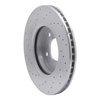 621-54177R Drilled Brake Rotor [Silver], 2001-2007 Ford/Lincoln/Mercury/Mazda, Position: Front Right - image 3