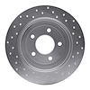 621-54194L Drilled Brake Rotor [Silver], 2005-2008 Ford/Lincoln/Mercury/Mazda, Position: Rear Left - image 1