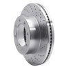 621-54223R Drilled Brake Rotor [Silver], 2012-2021 Ford/Lincoln/Mercury/Mazda, Position: Fr Right, Front Right - image 3