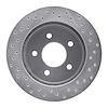 621-55002L Drilled Brake Rotor [Silver], 1991-1992 Ford/Lincoln/Mercury/Mazda, Position: Rear Left - image 1