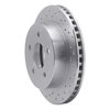 621-55002L Drilled Brake Rotor [Silver], 1991-1992 Ford/Lincoln/Mercury/Mazda, Position: Rear Left - image 3