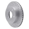 621-55002R Drilled Brake Rotor [Silver], 1991-1992 Ford/Lincoln/Mercury/Mazda, Position: Rear Right - image 3