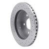 621-55002R Drilled Brake Rotor [Silver], 1991-1992 Ford/Lincoln/Mercury/Mazda, Position: Rear Right - image 4