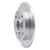 621-56001R Drilled Brake Rotor [Silver], 1987-1994 Ford/Lincoln/Mercury/Mazda, Position: Rear Right - image 1