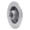 621-56001R Drilled Brake Rotor [Silver], 1987-1994 Ford/Lincoln/Mercury/Mazda, Position: Rear Right - image 2