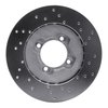 621-56002L Drilled Brake Rotor [Silver], 1988-1994 Ford/Lincoln/Mercury/Mazda, Position: Front Left - image 3