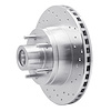 621-56008R Drilled Brake Rotor [Silver], 1979-1991 Ford/Lincoln/Mercury/Mazda, Position: Front Right - image 1