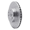 621-56016L Drilled Brake Rotor [Silver], 1998-2002 Ford/Lincoln/Mercury/Mazda, Position: Front Left - image 1
