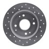 621-59025L Drilled Brake Rotor [Silver], 1998-2002 Acura/Honda, Position: Rear Left - image 2