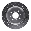621-59031L Drilled Brake Rotor [Silver], 2001-2005 Acura/Honda, Position: Rear Left - image 1