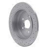 621-59044R Drilled Brake Rotor [Silver], 2001-2008 Acura/Honda, Position: Rear Right - image 3