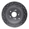 621-59044R Drilled Brake Rotor [Silver], 2001-2008 Acura/Honda, Position: Rear Right - image 4