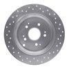 621-59047L Drilled Brake Rotor [Silver], 2002-2004 Acura/Honda, Position: Rear Left - image 2