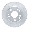 621-63011L Drilled Brake Rotor [Silver], 1983-1989 Mercedes-Benz, Position: Front Left - image 1