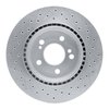 621-63030 Drilled Brake Rotor [Silver], 1993-2002 Mercedes-Benz, Position: Rear - image 3