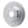 621-63040L Drilled Brake Rotor [Silver], 1998-2009 Multiple Makes/Models, Position: Rear Left - image 2