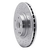 621-63063 Drilled Brake Rotor [Silver], 2003-2012 Mercedes-Benz, Position: Front - image 1