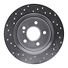621-63107R Drilled Brake Rotor [Silver], 2014-2020 Multiple Makes/Models, Position: Rear Right - image 1