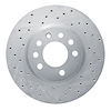 621-65008L Drilled Brake Rotor [Silver], 1994-1996 GM, Position: Front Left - image 1