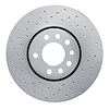 621-65016L Drilled Brake Rotor [Silver], 2003-2011 GM, Position: Front Left - image 1