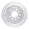 621-65020L Drilled Brake Rotor [Silver], 2008-2011 GM, Position: Rear Left - image 1