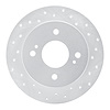 621-67012R Drilled Brake Rotor [Silver], 1982-1988 Infiniti/Nissan, Position: Rear Right - image 1