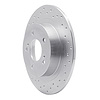 621-67018L Drilled Brake Rotor [Silver], 1984-1988 Infiniti/Nissan, Position: Rear Left - image 1