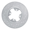 621-67023R Drilled Brake Rotor [Silver], 1984-1985 Infiniti/Nissan, Position: Front Right - image 1