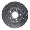 621-67025L Drilled Brake Rotor [Silver], 1987-1989 Infiniti/Nissan, Position: Front Left - image 3