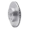 621-67025L Drilled Brake Rotor [Silver], 1987-1989 Infiniti/Nissan, Position: Front Left - image 4