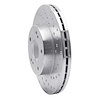 621-67025R Drilled Brake Rotor [Silver], 1987-1989 Infiniti/Nissan, Position: Front Right - image 1