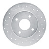 621-67053L Drilled Brake Rotor [Silver], 2004-2006 Infiniti/Nissan, Position: Rear Left - image 1