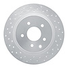 621-67055L Drilled Brake Rotor [Silver], 2005-2021 Infiniti/Nissan, Position: Rear Left - image 1