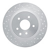 621-67055R Drilled Brake Rotor [Silver], 2005-2021 Infiniti/Nissan, Position: Rear Right - image 1