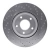 621-67057L Drilled Brake Rotor [Silver], 2007-2013 Infiniti/Nissan, Position: Front Left - image 4