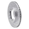 621-67074R Drilled Brake Rotor [Silver], 1984-1986 Infiniti/Nissan, Position: Front Right - image 2
