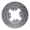 621-67074R Drilled Brake Rotor [Silver], 1984-1986 Infiniti/Nissan, Position: Front Right - image 4