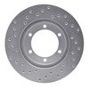 621-67085R Drilled Brake Rotor [Silver], 1998-2015 Infiniti/Nissan, Position: Front Right - image 2