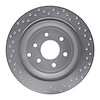 621-67093L Drilled Brake Rotor [Silver], 2005-2012 Infiniti/Nissan, Position: Rear Left - image 1