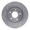 621-67103R Drilled Brake Rotor [Silver], Fits Select Multiple Makes/Models, Position: Front Right - image 4