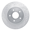 621-67111L Drilled Brake Rotor [Silver], Fits Select Infiniti/Nissan, Position: Rear Left - image 1