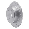 621-68003R Drilled Brake Rotor [Silver], 1990-1996 Infiniti/Nissan, Position: Rear Right - image 1