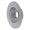 621-68003R Drilled Brake Rotor [Silver], 1990-1996 Infiniti/Nissan, Position: Rear Right - image 3