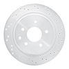 621-68006R Drilled Brake Rotor [Silver], 2002-2006 Infiniti/Nissan, Position: Rear Right - image 1