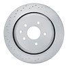 621-68010L Drilled Brake Rotor [Silver], 2007-2015 Infiniti/Nissan, Position: Rear Left - image 1