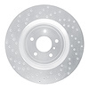 621-68012L Drilled Brake Rotor [Silver], 2008-2021 Infiniti/Nissan, Position: Front Left - image 1