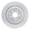 621-68013L Drilled Brake Rotor [Silver], 2008-2020 Infiniti/Nissan, Position: Rear Left - image 1